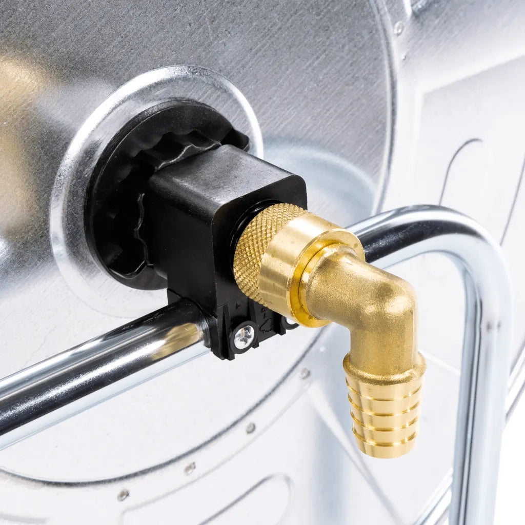 Carrello Avvolgitubo per Tubo Flessibile 80 m 3/4" in Acciaio