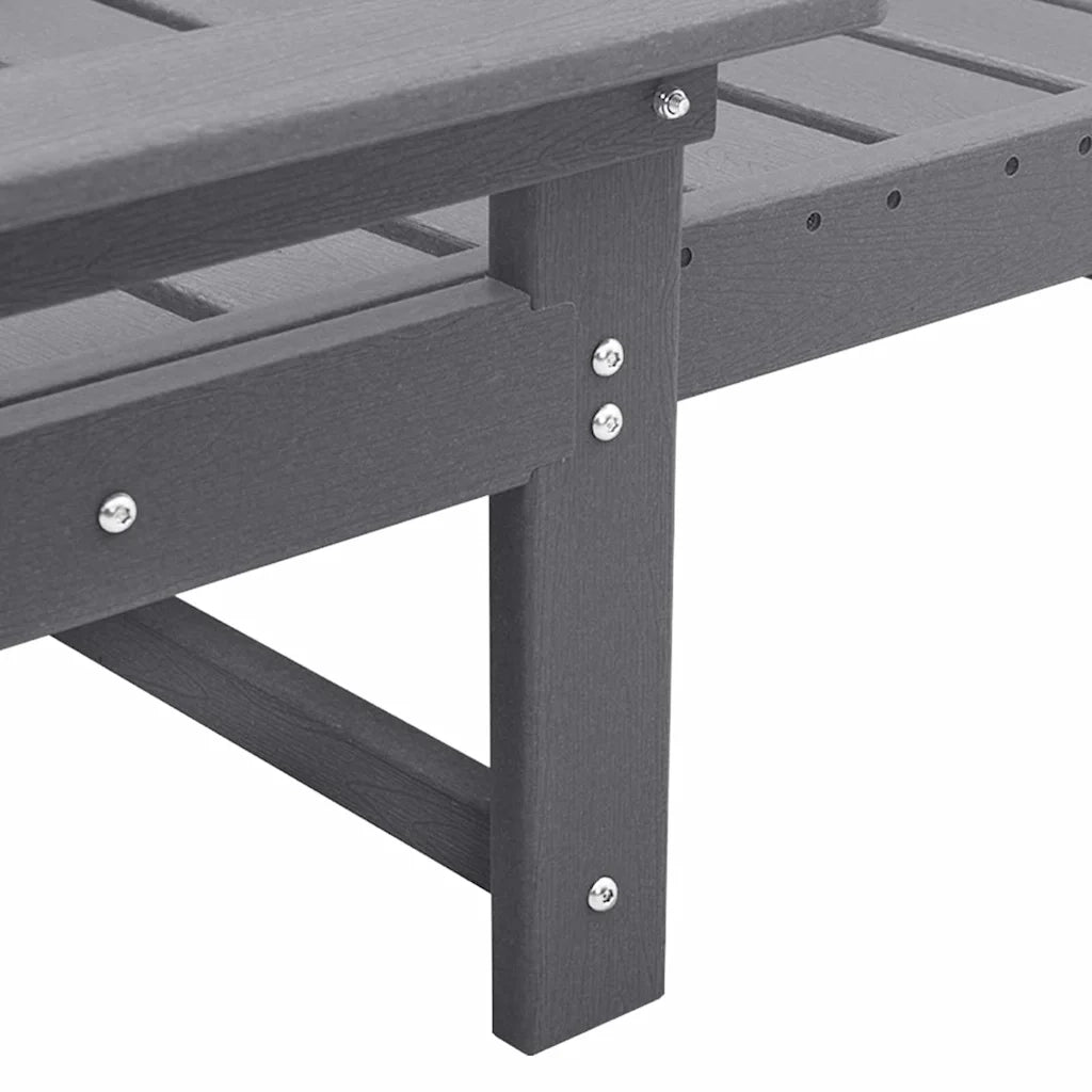 Lettino da sole Grigio chiaro 195,5 x 53 x 98,5 cm HDPE 42006640