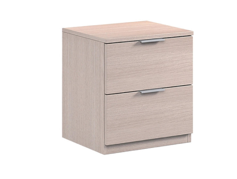 KIT COMODINO 2 CASSETTI CM. 46X38X34 ROVERE O BIANCO