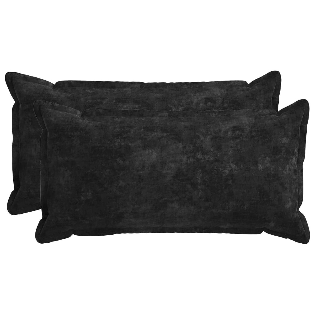 Federa 2 pz HOUTEN Antracite 40 x 70 cm Tessuto Chenille 917850