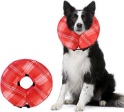 Collare per animali da terra, collare gonfiabile per cani e gatti, collo adattabile con protezione da acqua, blu, S.