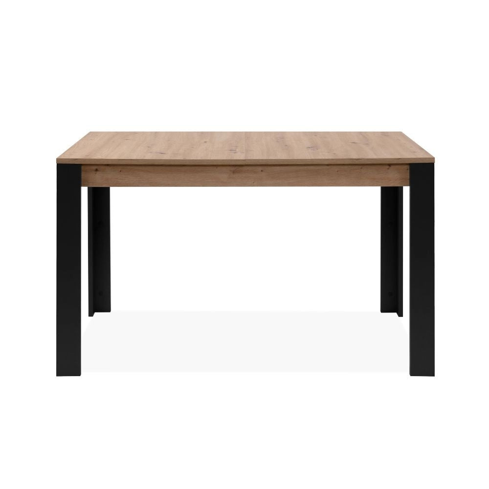Tavolo allungabile Tolosa 80B colore rovere e gambe nere 150x75x80 cm.