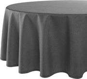 Tavolo con tovaglia moderna con protezione contro macchie per l'intero anno, antracite, 140 cm di diametro
