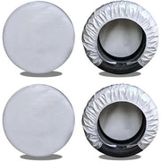 Set di protezione per pneumatici da ricambio, acqua e polvere resistente, adatto per pneumatici di camper, caravane e motorhome, protezione anticorrosione in argento, compatibile con pneumatici di diametro 76-81 cm * larghezza 34 cm.