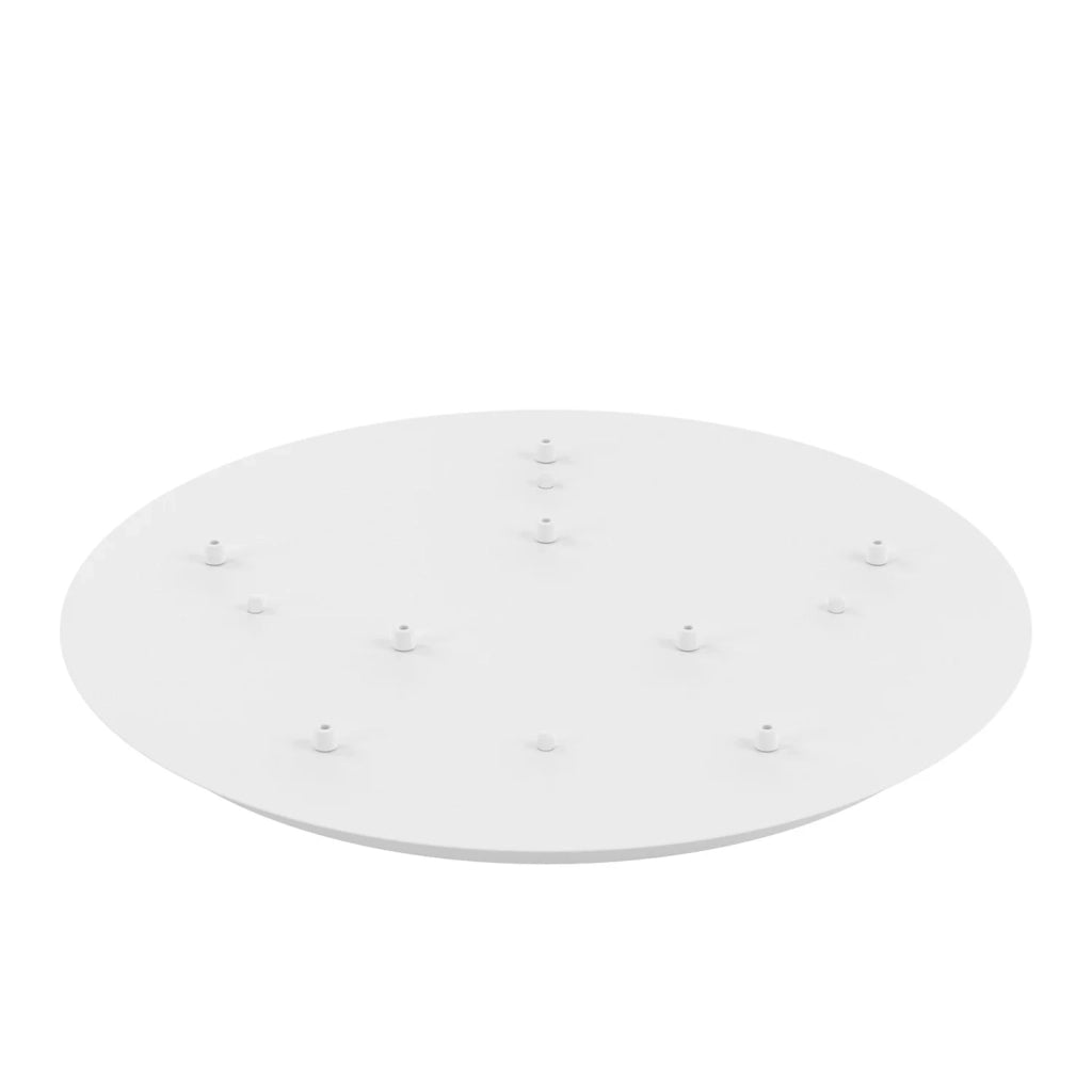 Rosone Tondo Metallo Bianco 8 Fori D60Cm