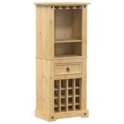 Portabottiglie Vino Corona 56x35x134,5cm Legno Massello di Pino CFW7061636