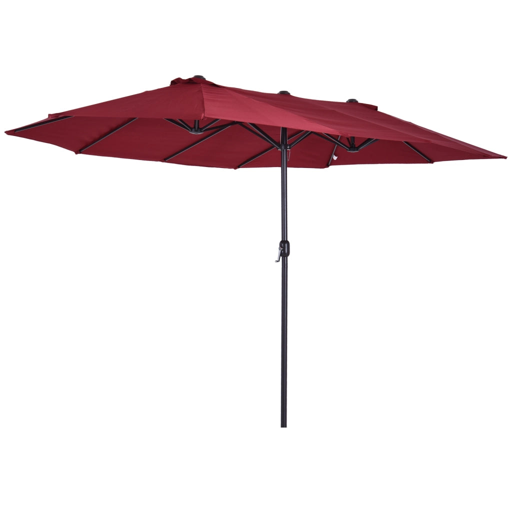 Parasole da giardino rettangolare ¨C zephmum ¨C Bordeaux, acciaio, 4.6x2.7x2.4 m