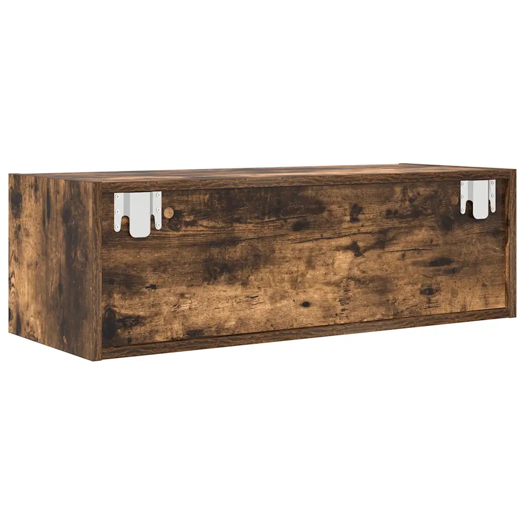 Mobili TV 2 pz Rovere Fumo 80x31x25,5 cm Legno Multistrato
