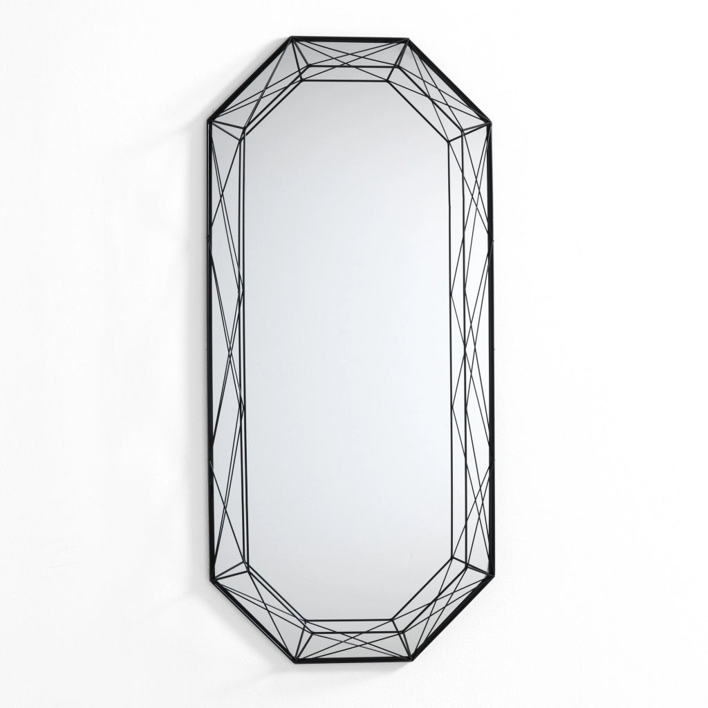 Specchiera da parete SHINE 120 cm in metallo oro lucido