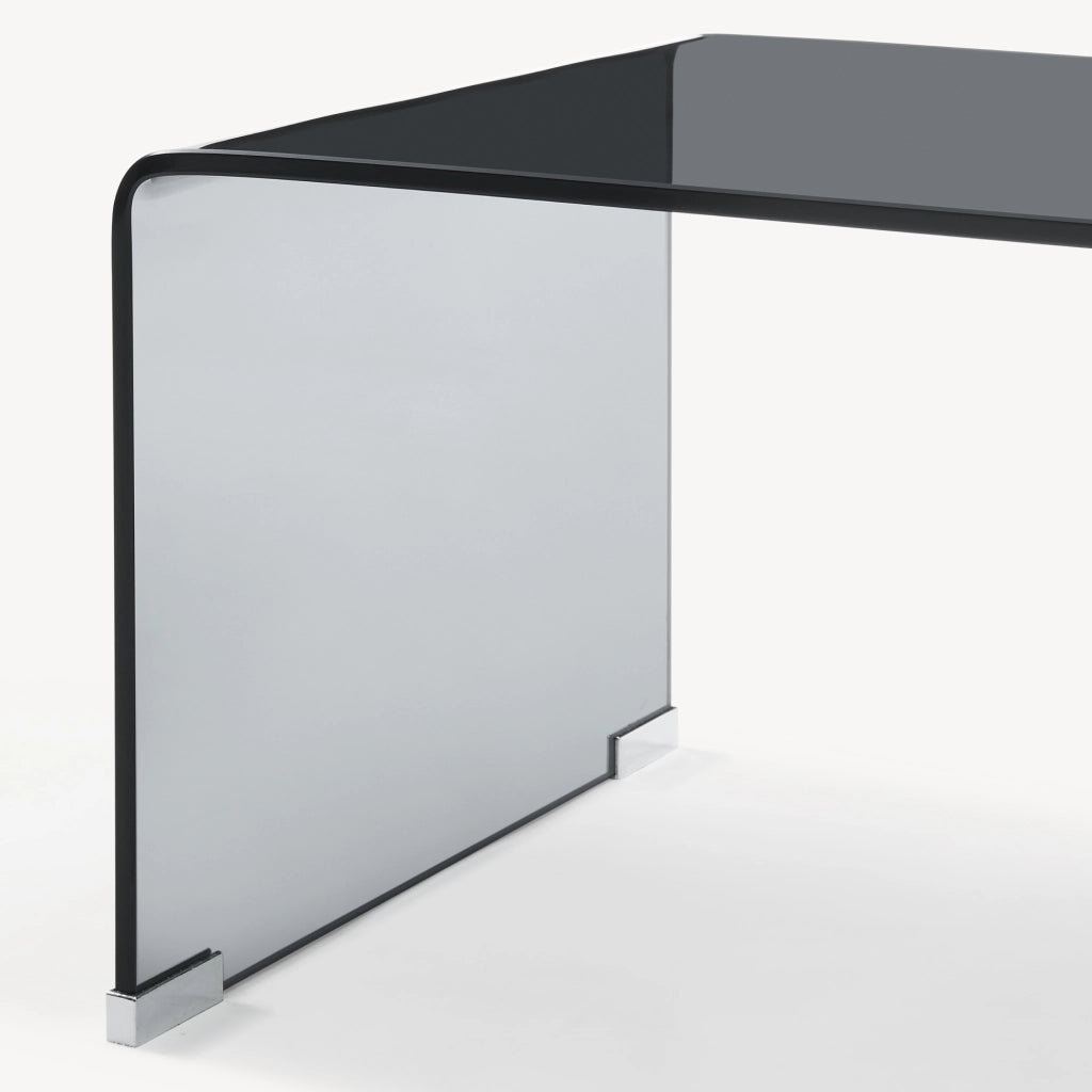 Tavolino da Salotto Varlofrek in Vetro 50 x 50 x 50 cm - Grigio [en.casa]