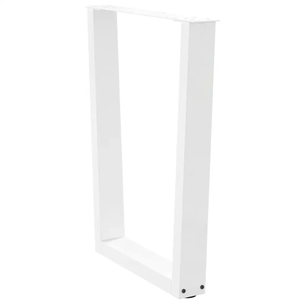 vidaXL Gambe per tavolo da pranzo a forma di V 2 pz bianche 60x(72-73,3) cm in acciaio