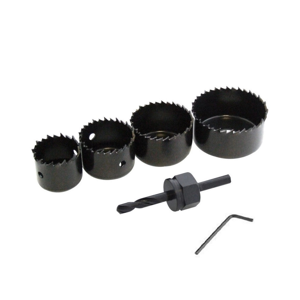Trade Shop - Set 6 Frese Legno A Tazza Attacco Varie Misure Muro Buchi Per Trapano Seghe Fora -