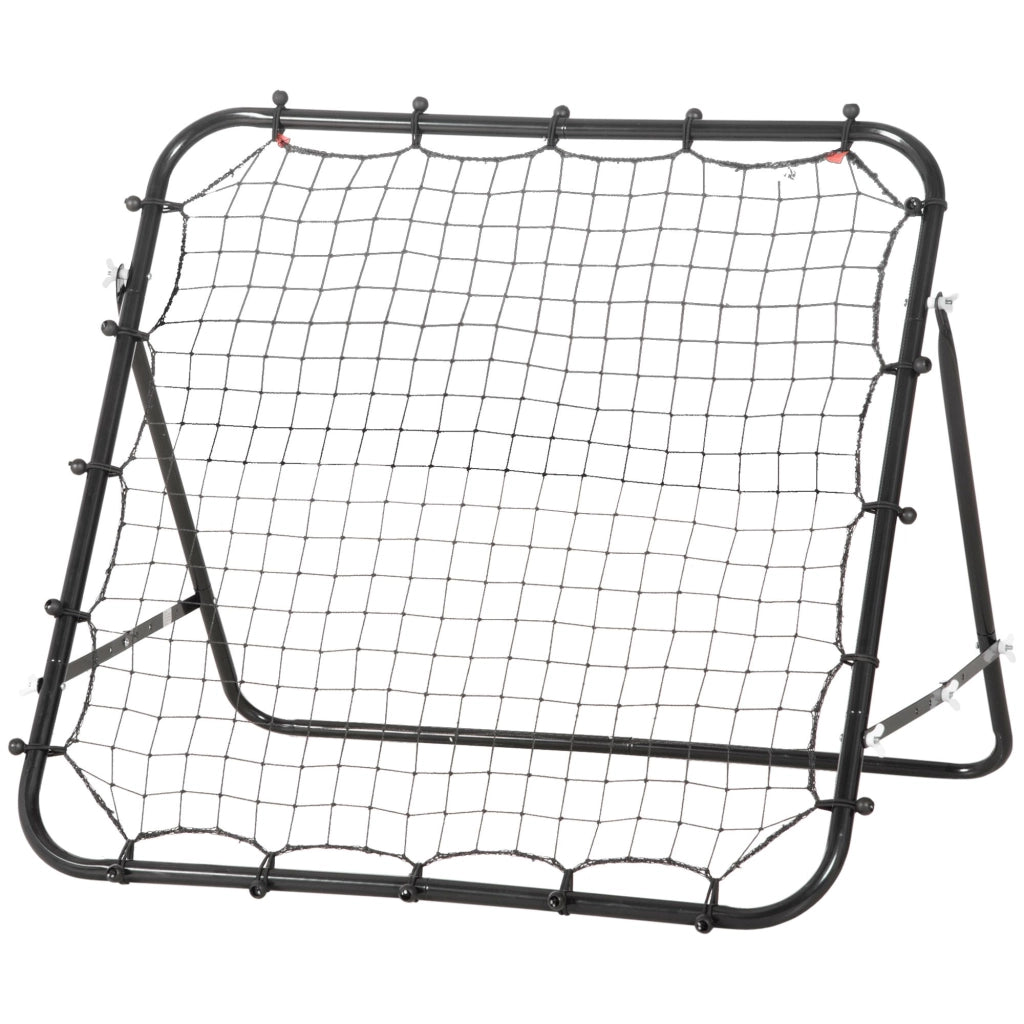 Rebounder Calcio 84x84cm ¨C Xylo ¨C Angolo Regolabile Allenamento Tiro Passaggio Rimbalzo Nero
