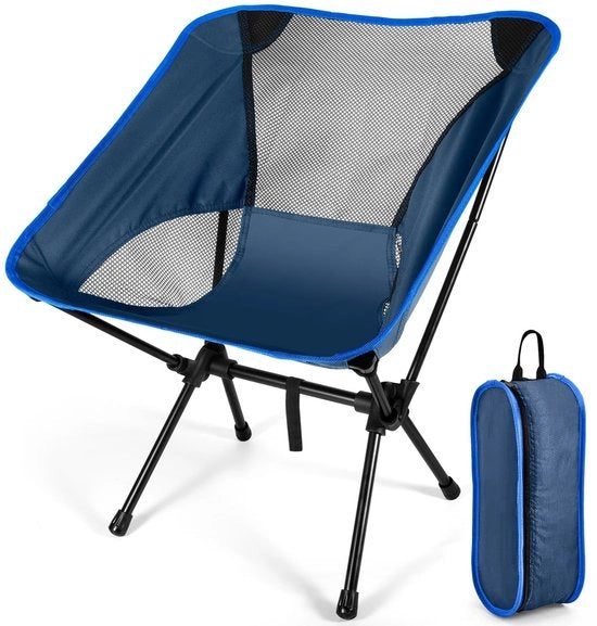 Sedile da Campeggio Ultraleggero - Ripiegabile - Portatile - Sedile a Coda di Cavallo - 120 kg Capacità di Carico - Ideale per Attività All'Aperto