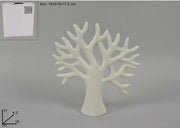 Decorazione Casa Albero della Vita in Ceramica Bianco 17 cm
