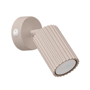 Applique moderna taupe orientabile 1 luce con interruttore GU10