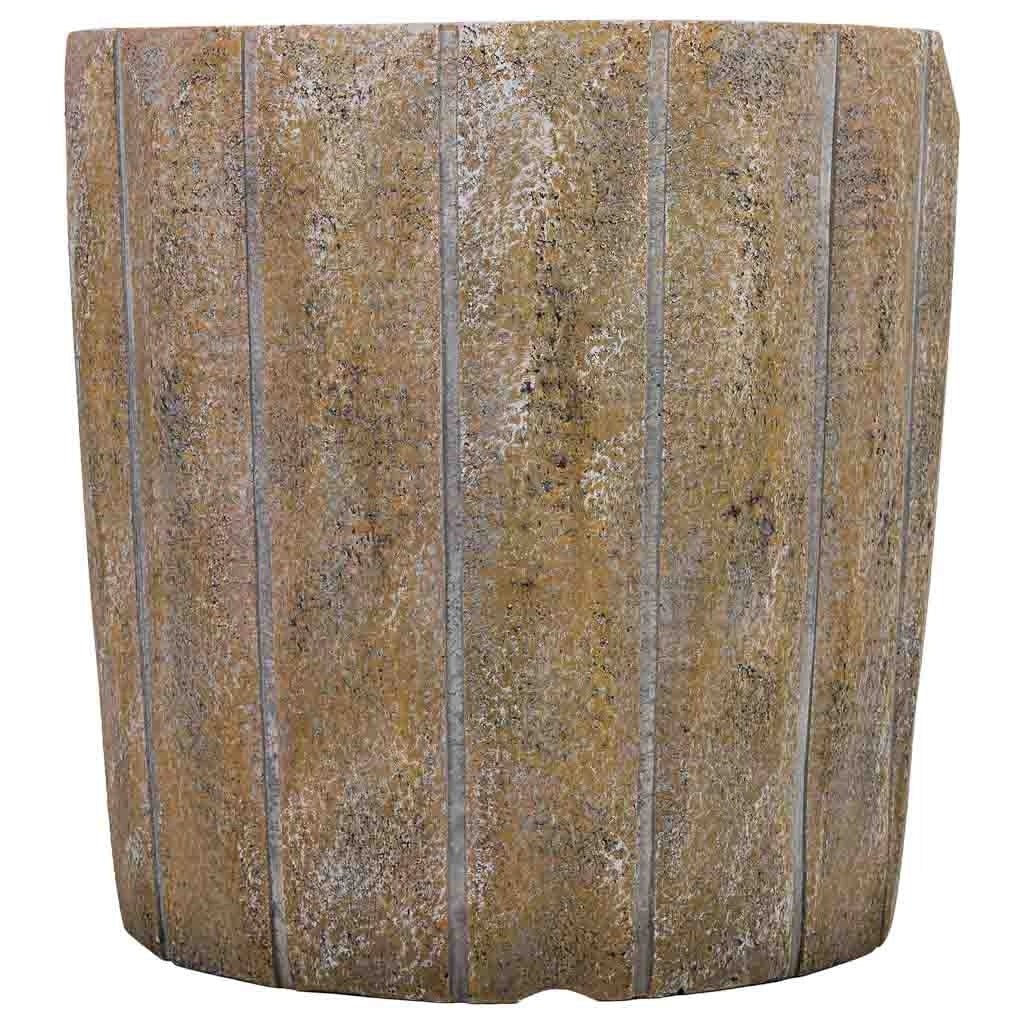 Vaso in fibra di vetro marrone 35,5x35,5x35,5 cm