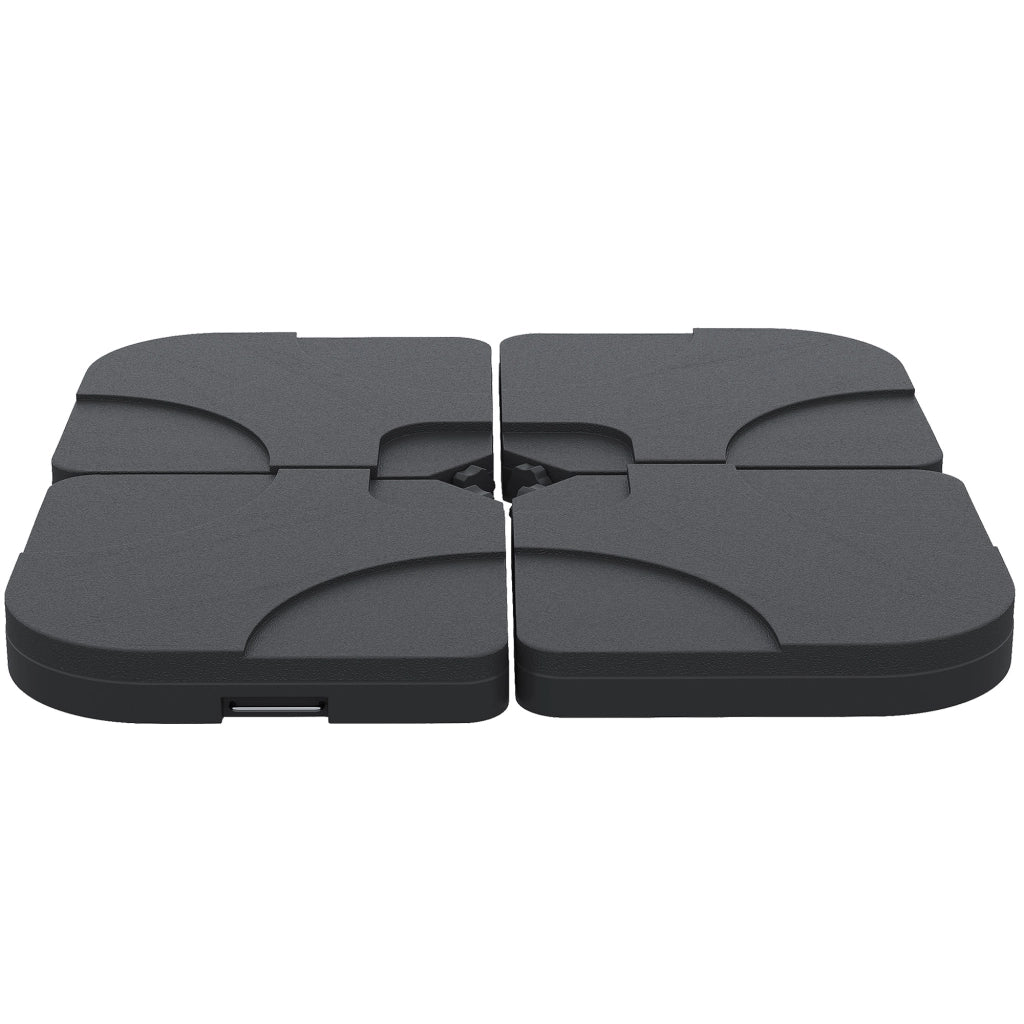 Piedi di zavorra per parasole ¨C zephmum ¨C 4 pezzi, nero, 50x50x8 cm