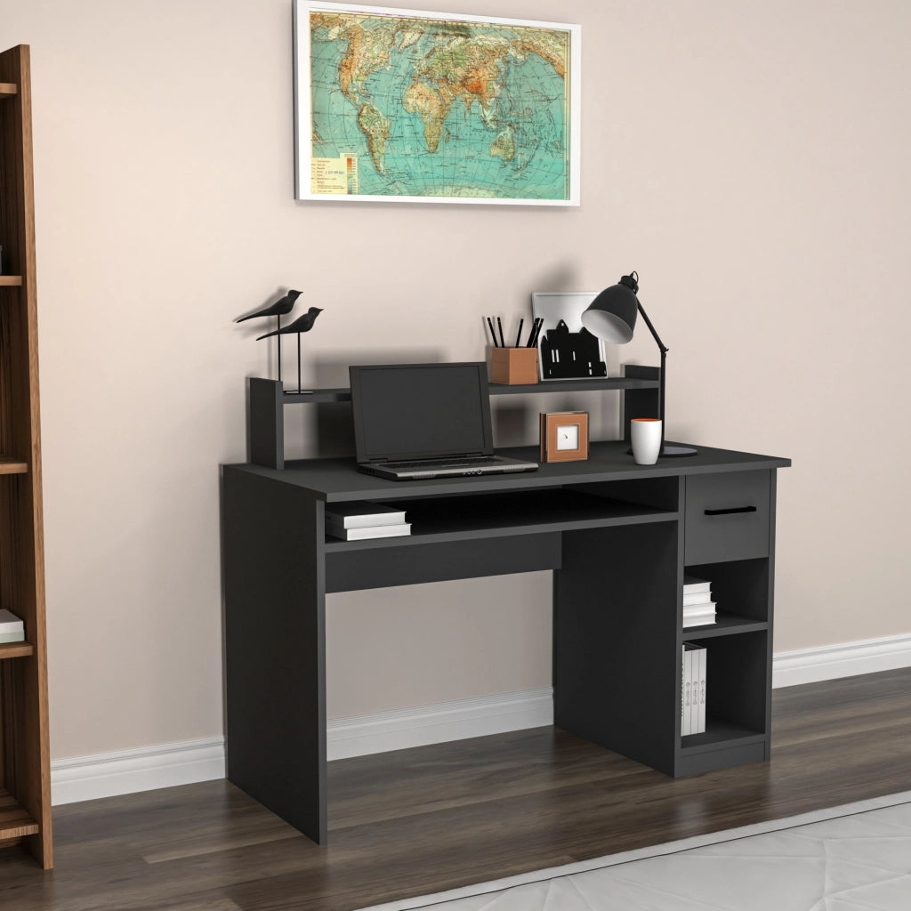 Roletto, Scrivania 5 Ripiani, 120x93x55h cm Nero Antracite