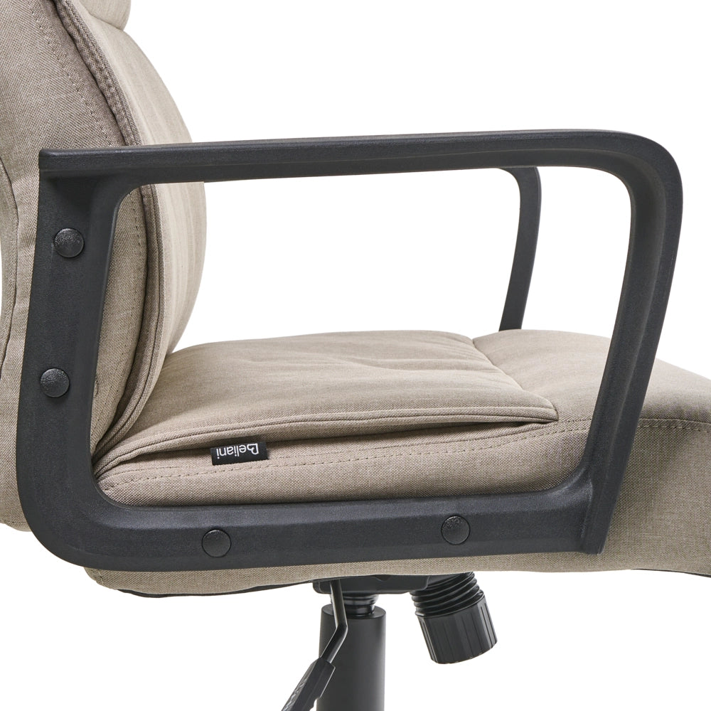 Sedia da ufficio in tessuto imbottito beige Regolazione dell'altezza del sedile