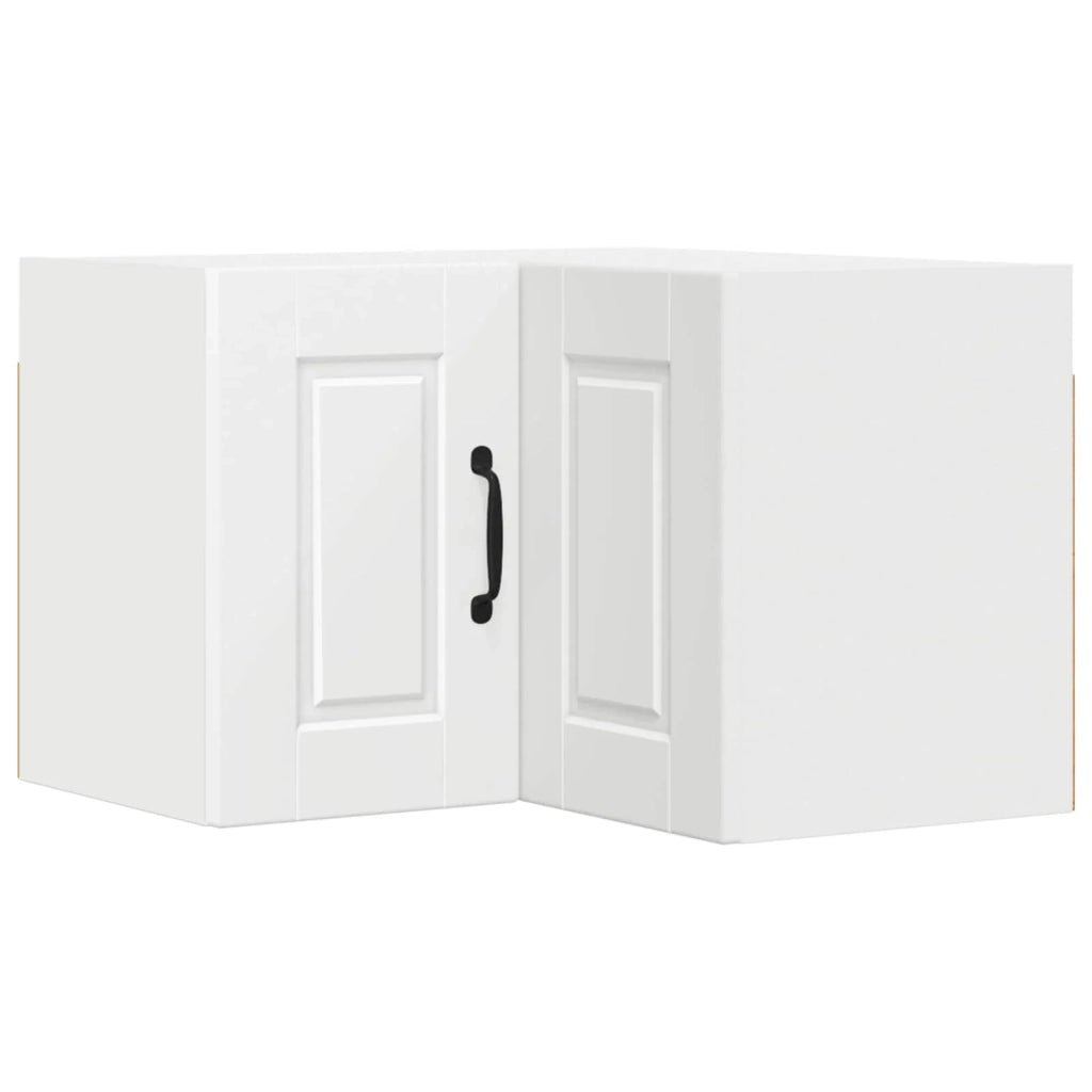 Mobile da cucina moderno da parete 57 x 57 x 40 cm pratico contenitore stile trendy legno ingegnerizzato bianco 02_0054299
