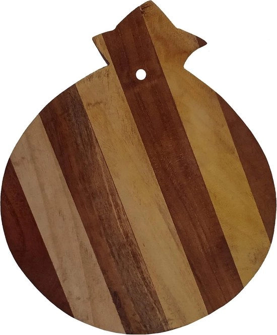 Tavolo da Tagliere in Legno con Forma di Pera per Chef - Taglio di Carne, Verdure, Pane, Crackers, Frutta e Spezie (11054)
