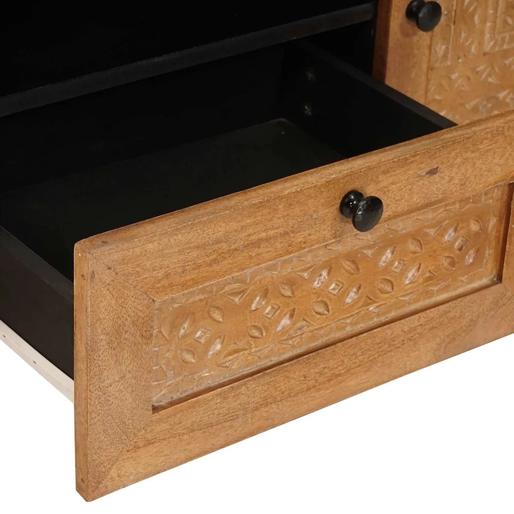 Mobile TV-Credenza per TV Marrone Chiaro 105 x 33 x 46 cm Legno multistrato 670506