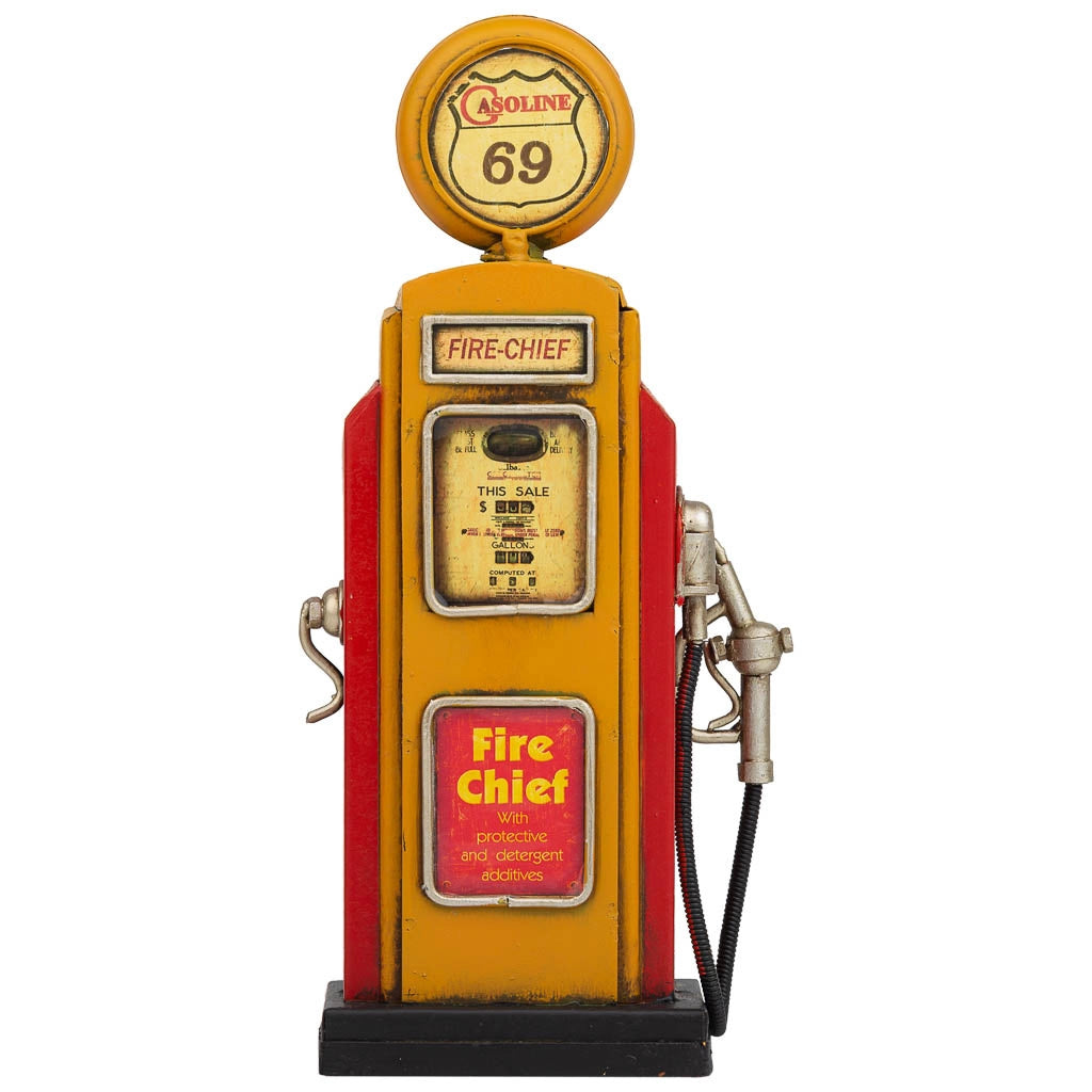 Dispenser salvadanaio in metallo marrone 12,5x7x25h