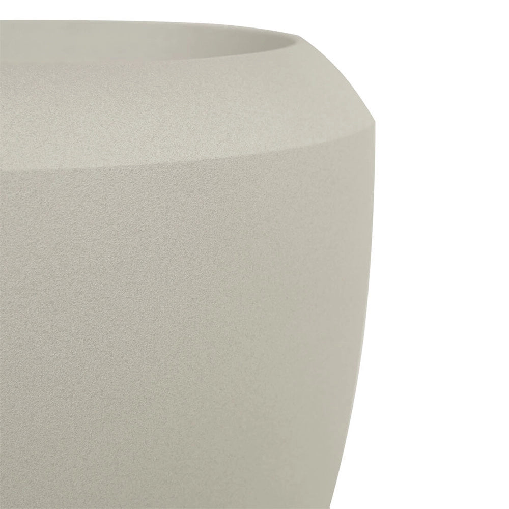 Vaso in plastica HDPE poliresina alta densità per piante Conchino Beige h 39,5