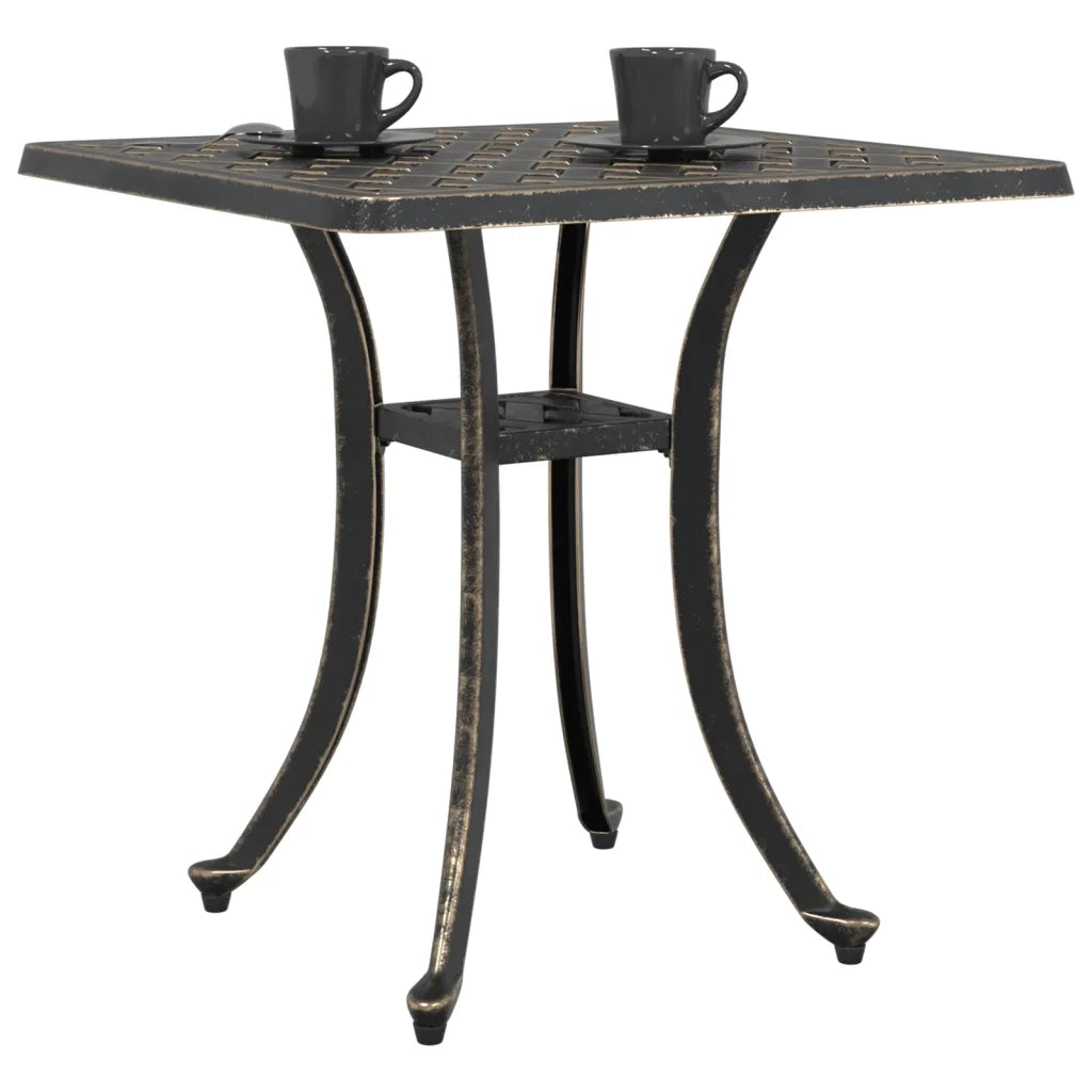 Tavolo da Giardino Bronzo 53x53x53 cm in Alluminio Pressofuso 4002819