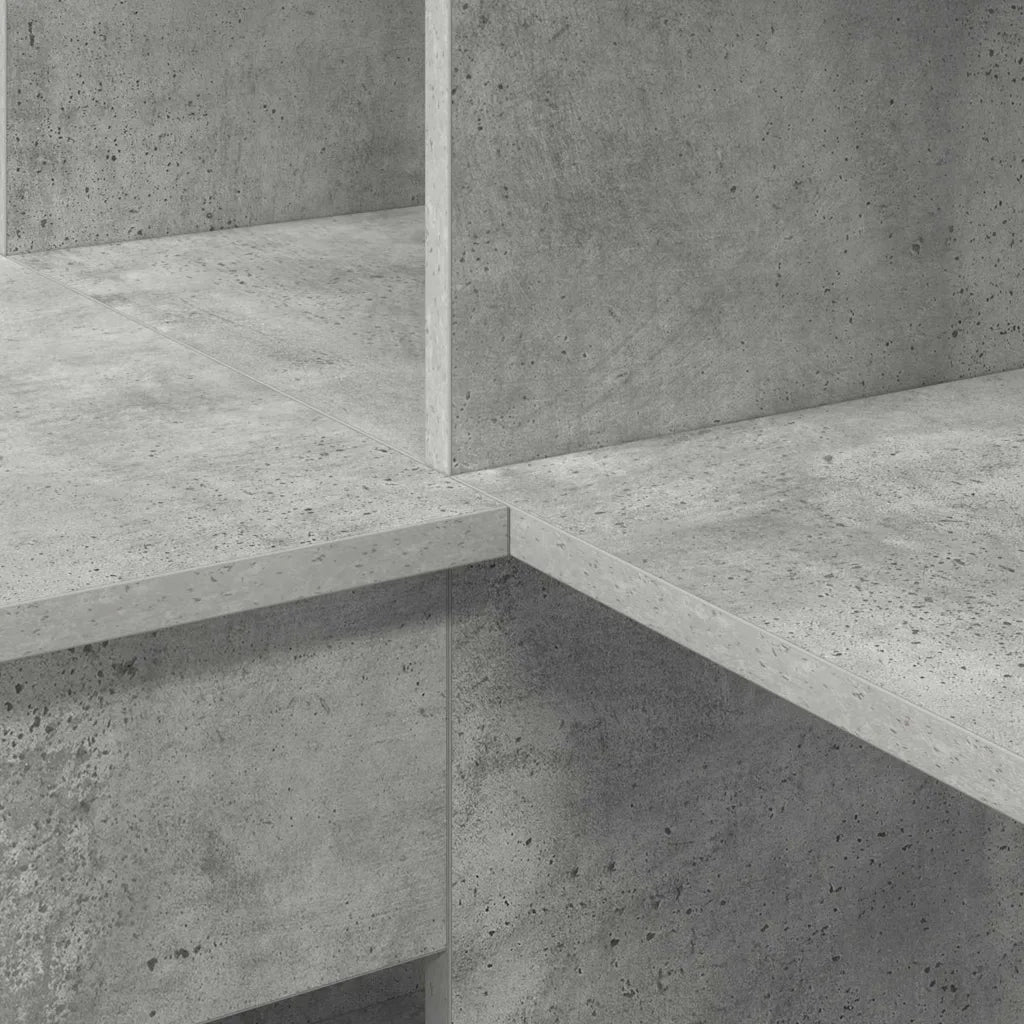 vidaXL Scrivania ad angolo Grigio cemento 101,5 x 149,5 x 149,5 cm