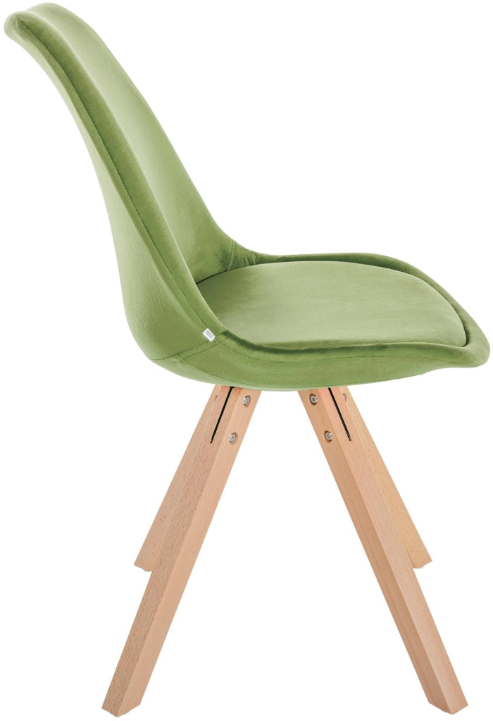 Sedia Sofia Velvet Verde chiaro,natura (quadrato)