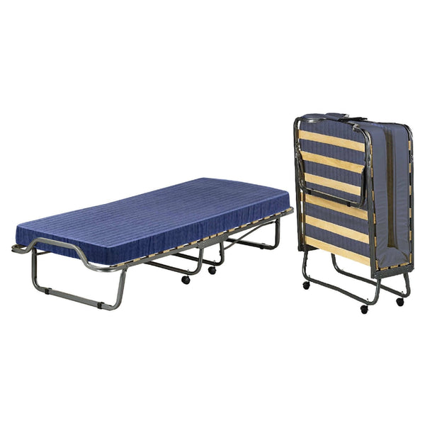 Letto pieghevole Nemesi, Brandina singola ortepedico e pieghevole, 100% Made in Italy, con materasso da 80x190 cm incluso