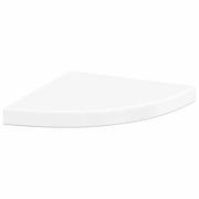 Scaffale Angolare a Parete | Mensola sospesa Bianco Lucido 35x35x3,8 cm in MDF
