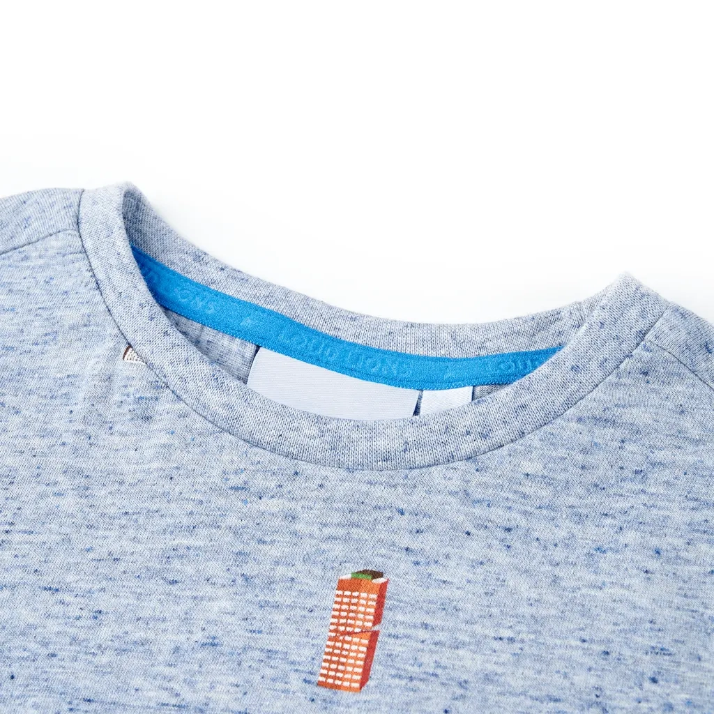 Maglietta da Bambino Blu Mélange 104 12225