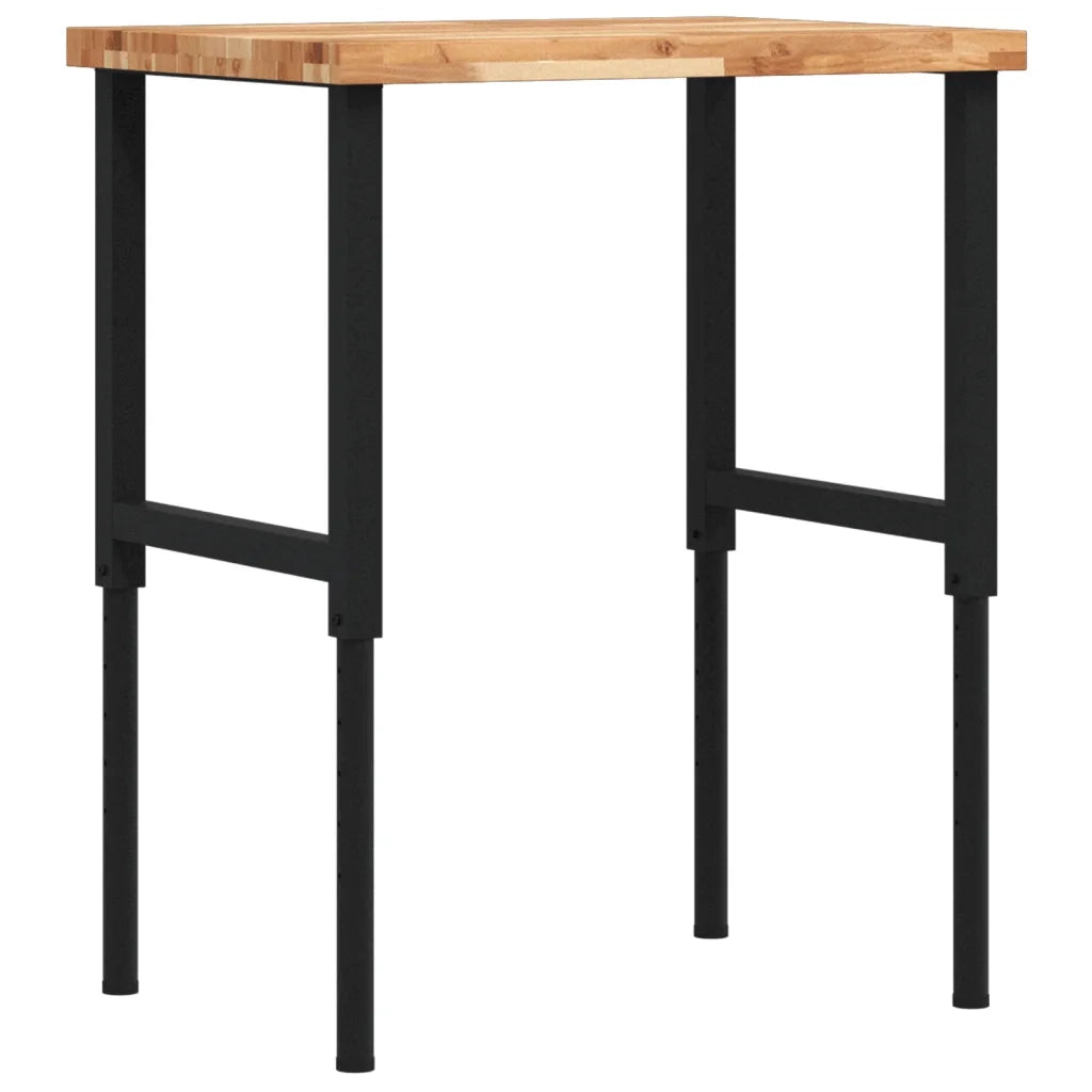 Banco Lavoro 80x60x(73-99,5) cm Legno di Acacia Rettangolare CFW6167209