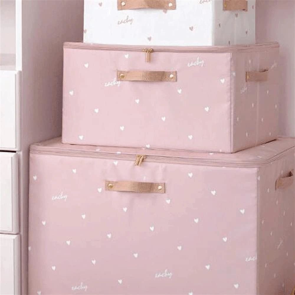 Trade Shop - Box Scatola Salvaspazio Armadio Contenitore Porta Oggetti Organizer 35x30x20 Cm -