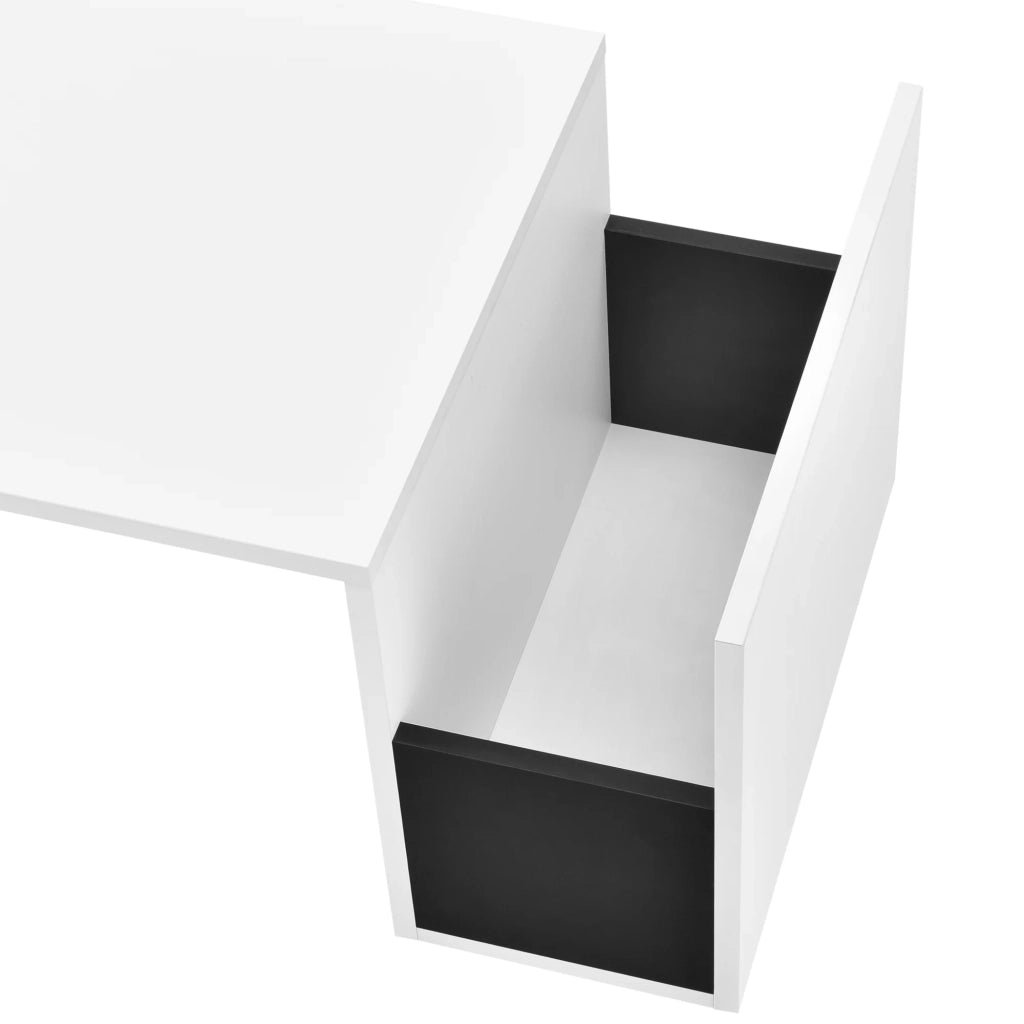 Elegante tavolino da caffè bianco e nero da 90 cm per il soggiorno 03_0006166