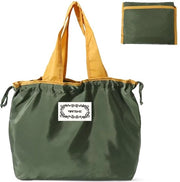 Tas da spesa pieghevole - Tas da riutilizzo - Tas da trasporto - Tas da lavare - Corda di trascinamento - 47 x 35 cm - Tas da trasportare