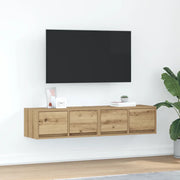 Mobili Porta TV 2 pz Rovere Artigianale 60x31x25,5cm Truciolato 861507