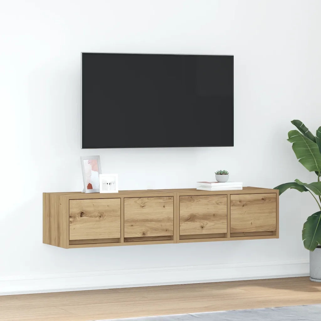 Mobili Porta TV 2 pz Rovere Artigianale 60x31x25,5cm Truciolato 861507