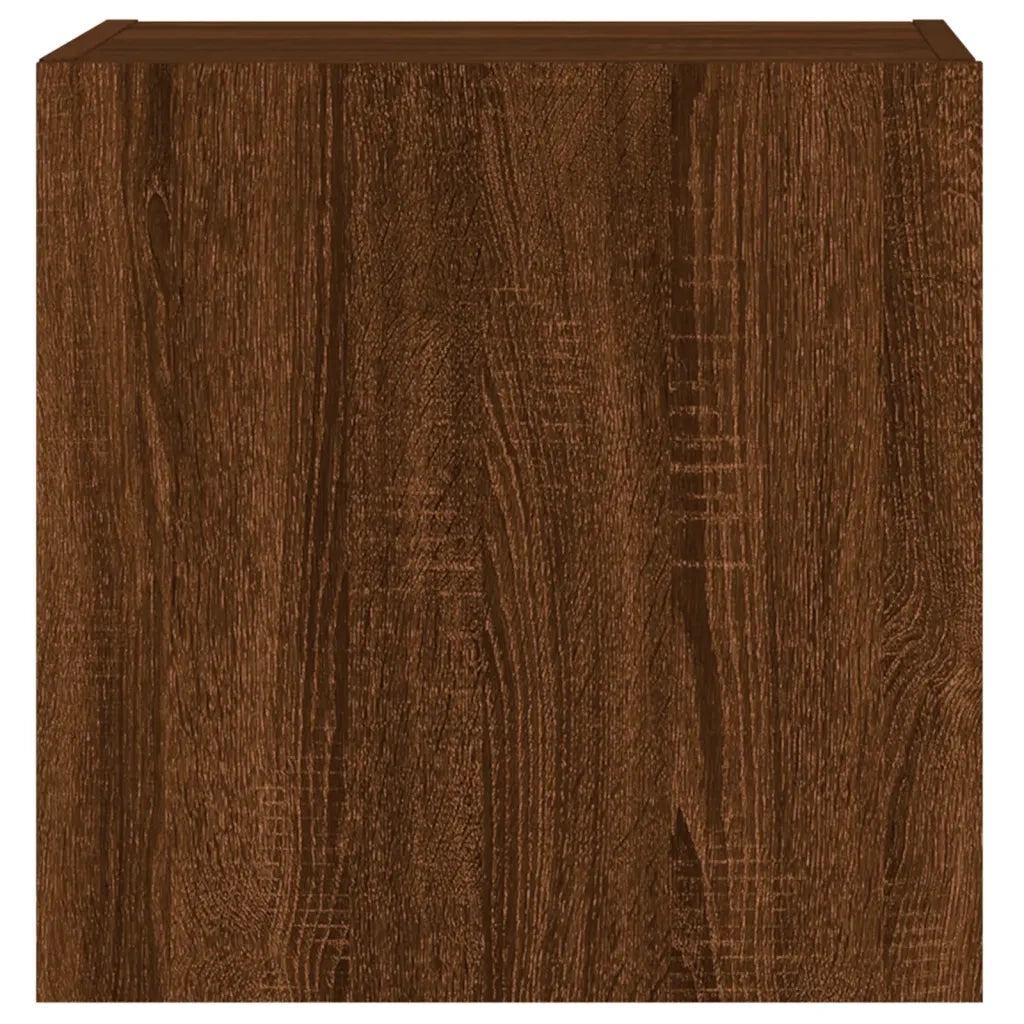 Mobili TV Muro 2pz-Set di 2 Credenza per TV sospesa Rovere Marrone 40,5x30x40 Legno Multistrato