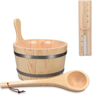 Set di accessori per sauna con emicemice, cucchiaio per risciacquo e piede di sabbia - Ideale per la tua esperienza di benessere