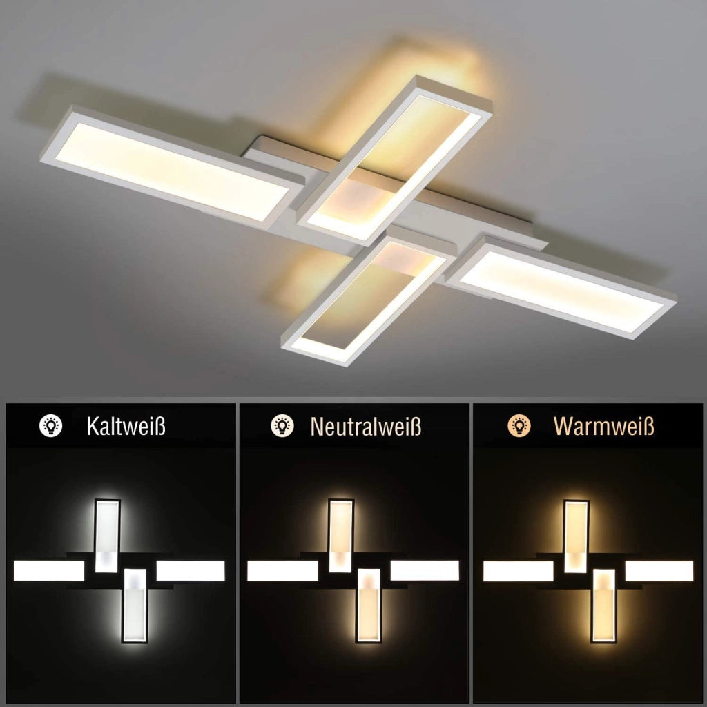 ZMH Lampada da soffitto plafoniera LED bianca dimmerabile 58W per soggiorno