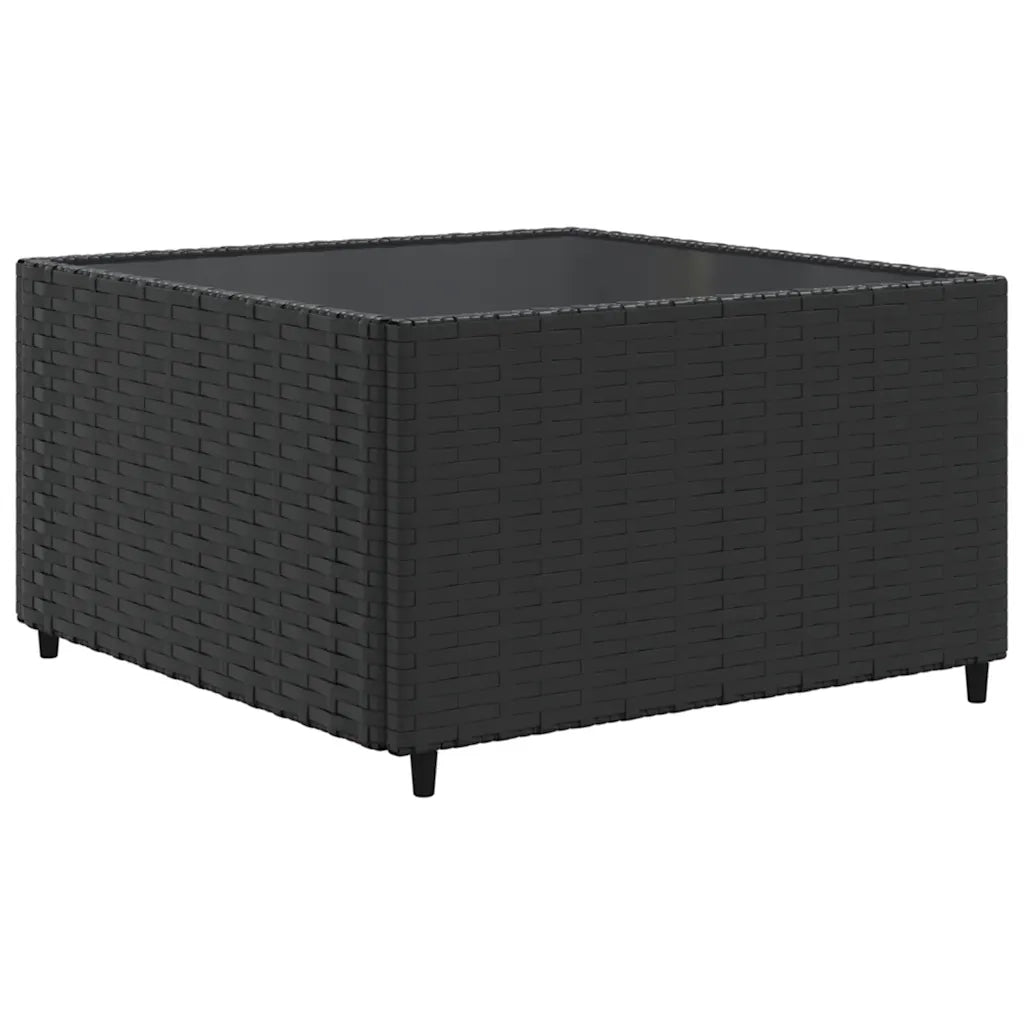 Set Salotto da Giardino con Cuscini 7pz Nero Polyrattan