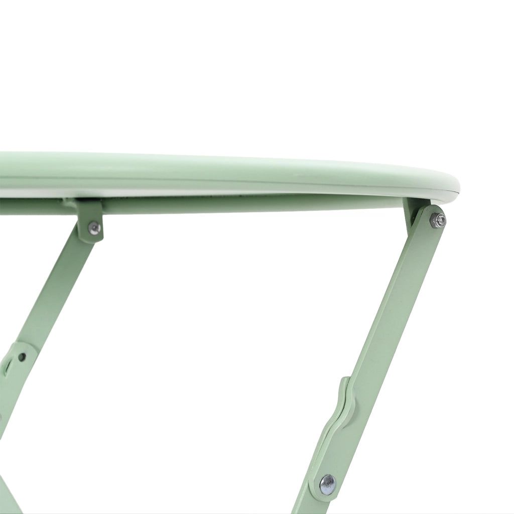 Tavolo da giardino pieghevole Verde chiaro Ã˜50x71 cm Acciaio