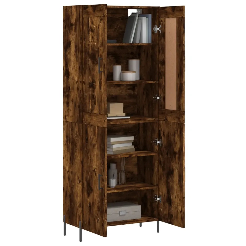 Credenza Rovere Fumo  69,5x34x180 cm in Legno Multistrato 3199566