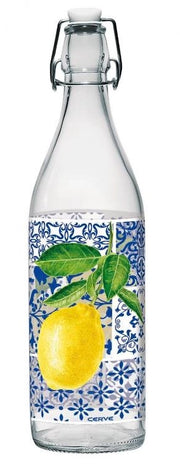 Bottiglia in Vetro Ermetica Decoro Salerno 1 Litro Cerve