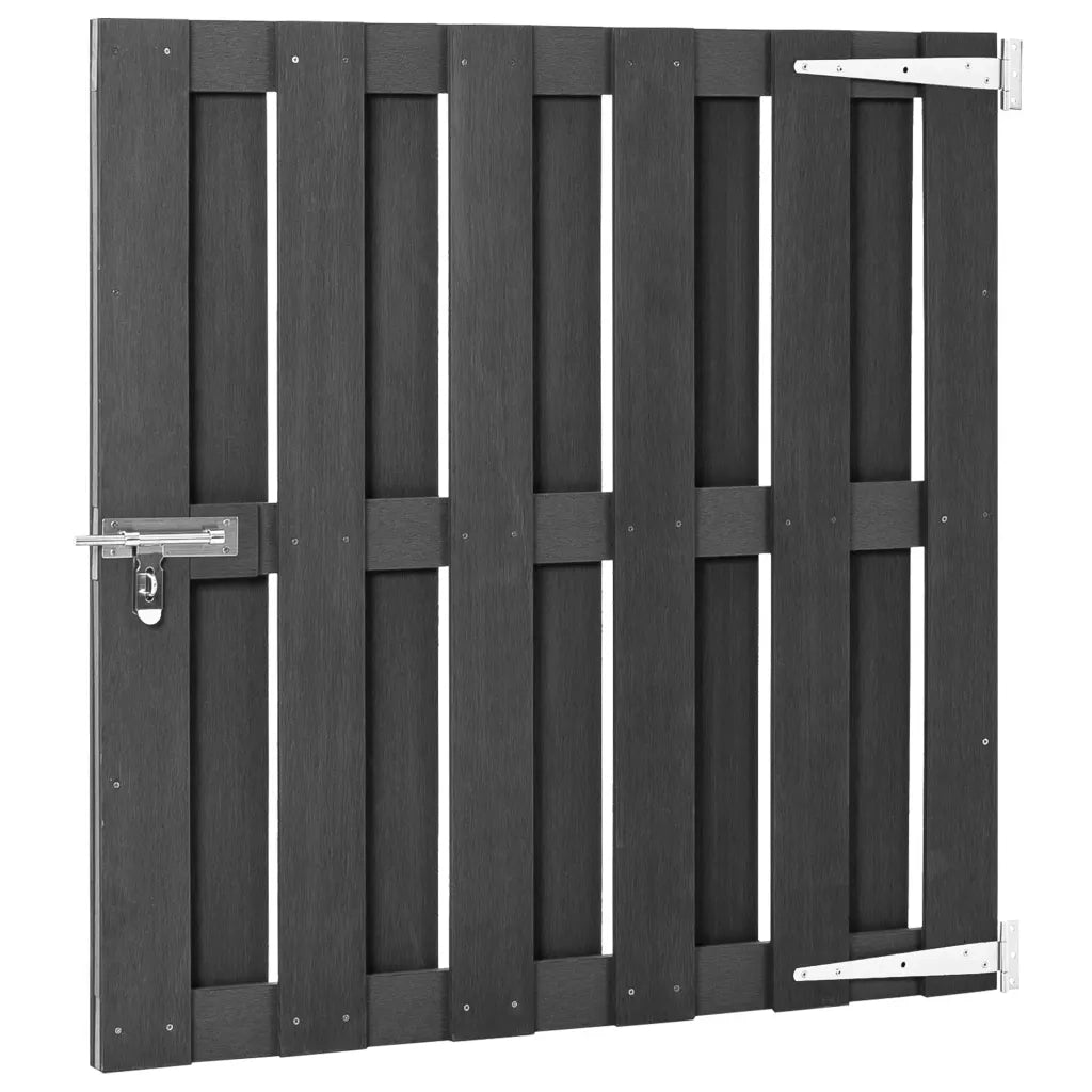 Cancello da Giardino in WPC 100x100 cm Grigio 49083