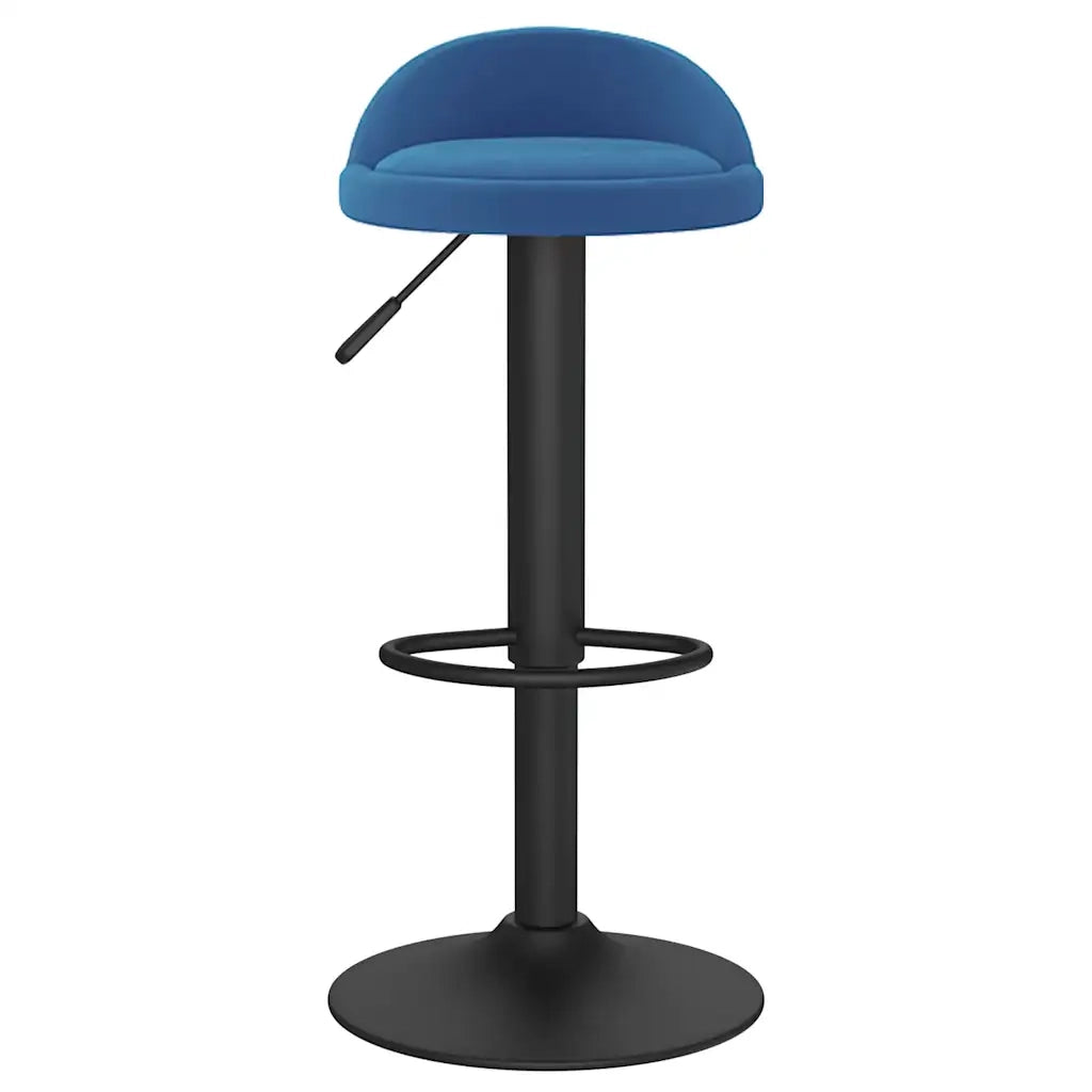 vidaXL Sgabello da Bar Blu in Velluto